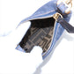 Fendi Nano FENDIGRAPHY denim x leather Hand bag Navy Blue 7AS089