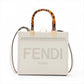 Fendi Sunshine Small Leather 2 Way Handbag White 8BH394